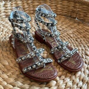 NWT Sam Edelman Eavan Leather Gladiator Sandal - size 8